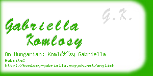 gabriella komlosy business card